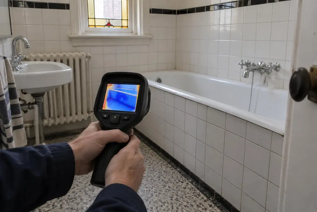 Lekdetectie Aalsmeer – onderzoek in een badkamer van een oudere woning