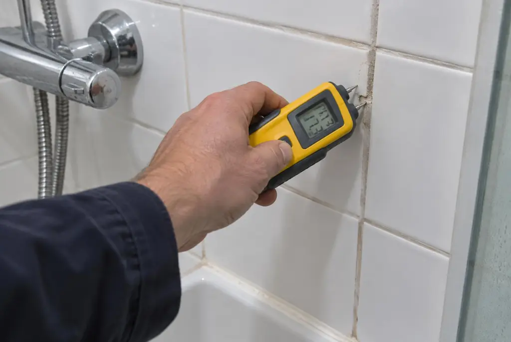Lekdetectie Aalsmeer – vochtmeter op badkamertegels bij de douche