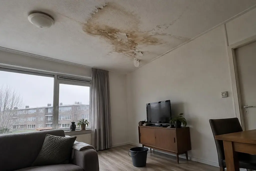 Lekdetectie Aalsmeer – vochtplek op het plafond onder een badkamer